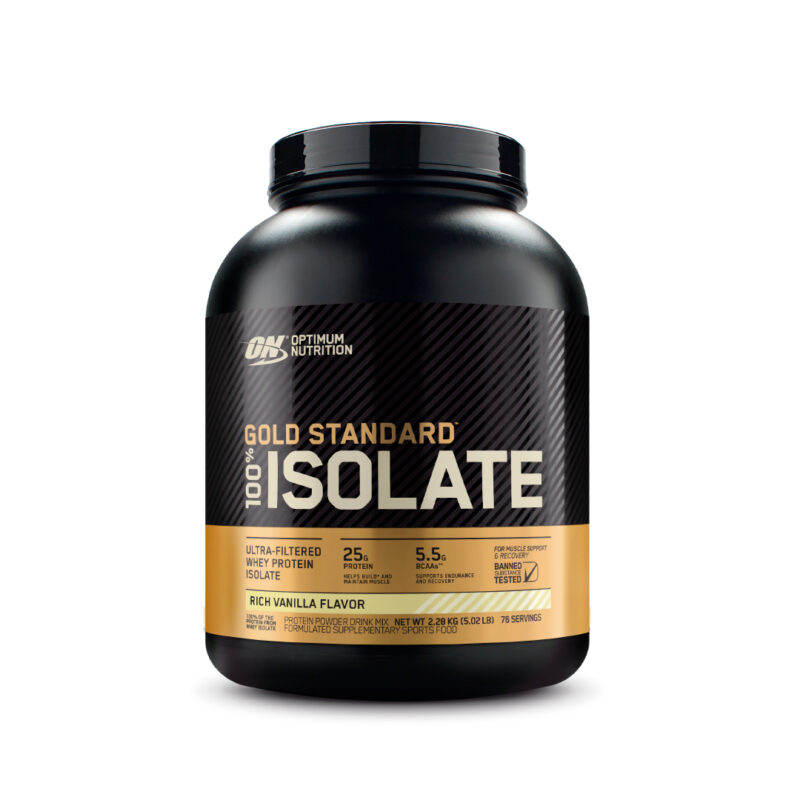GOLD STANDARD 100 ISOLATE RICH VAINILLA 2.28kg OPTIMUM NUTRITION - Rudem Fitness Innovation
